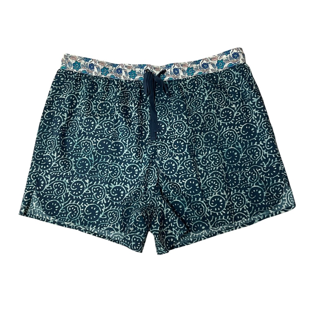 Sundance Women's Kai Printed Pull On Drawstring 100% Cotton Shorts Size Large - Picture 2 of 6